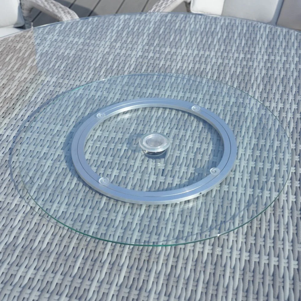 Parma - 8 Seater Set with 170cm Round Table (White Washed) - Image 7