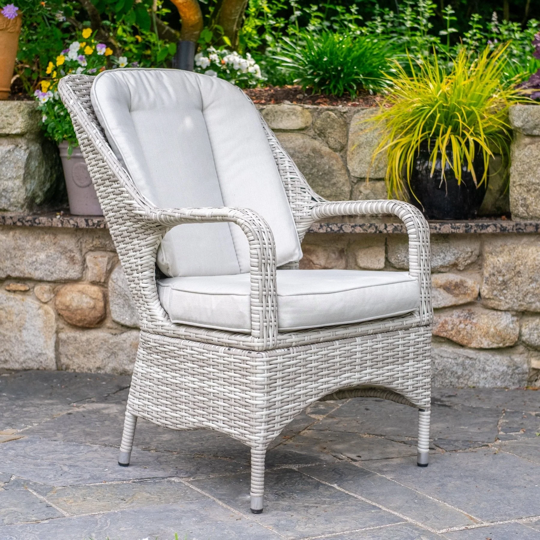 Parma - 8 Seater Set with 170cm Round Table (White Washed) - Image 9