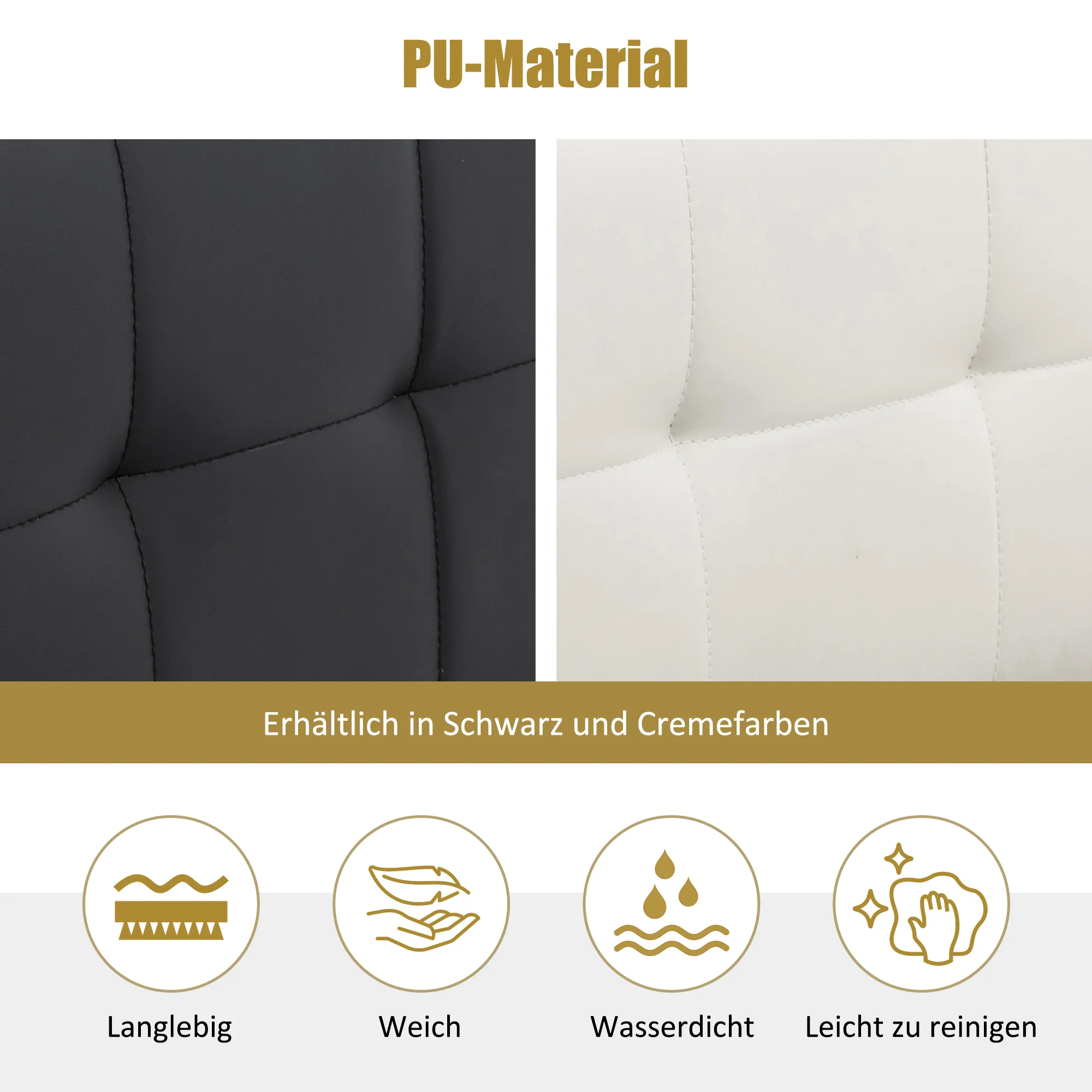 Stylish Upholstered Bed 140x200 Hydraulic Concealed Storage PU White - Image 6