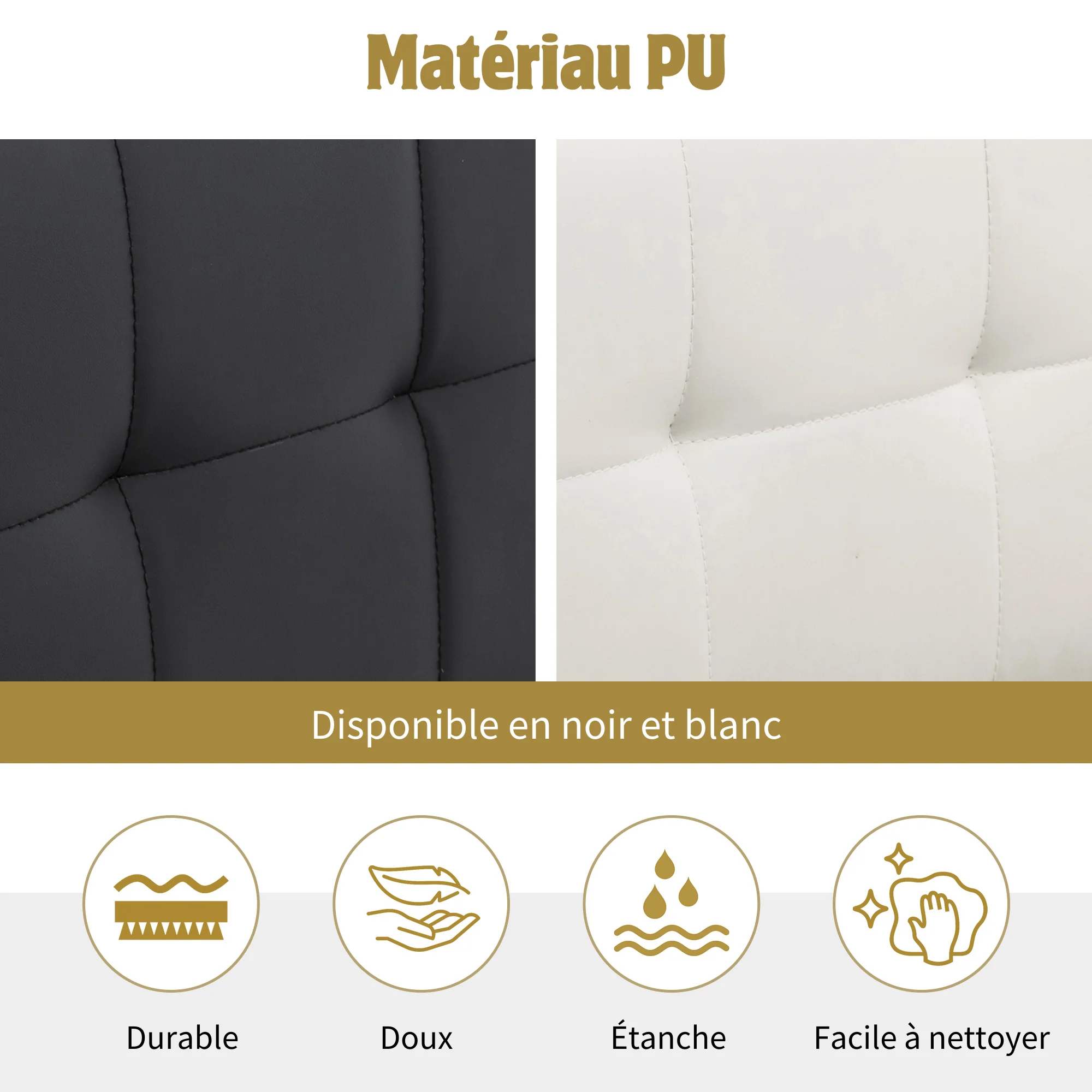 Upholstered Bed 140x190cm Hydraulic Storage Hidden Headboard Storage - PU White - Image 6